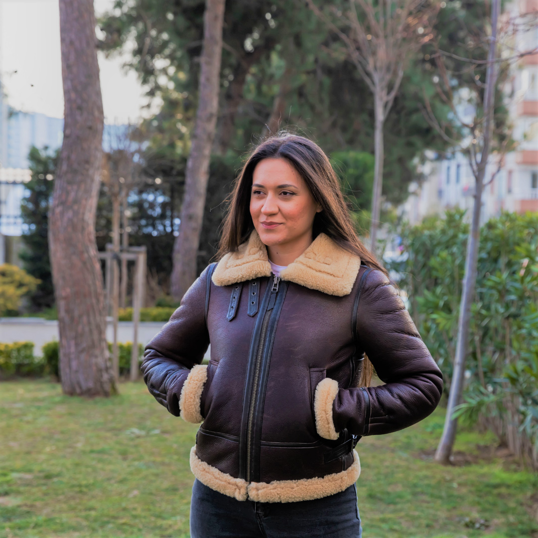 Woman Leather Jacket (CK 2216)